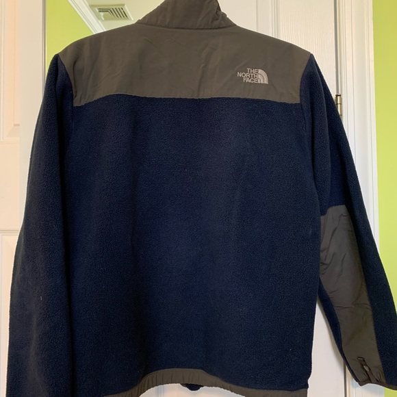 Navy & Grey North Face Denali Fleece Jacket - Picture 2 of 4